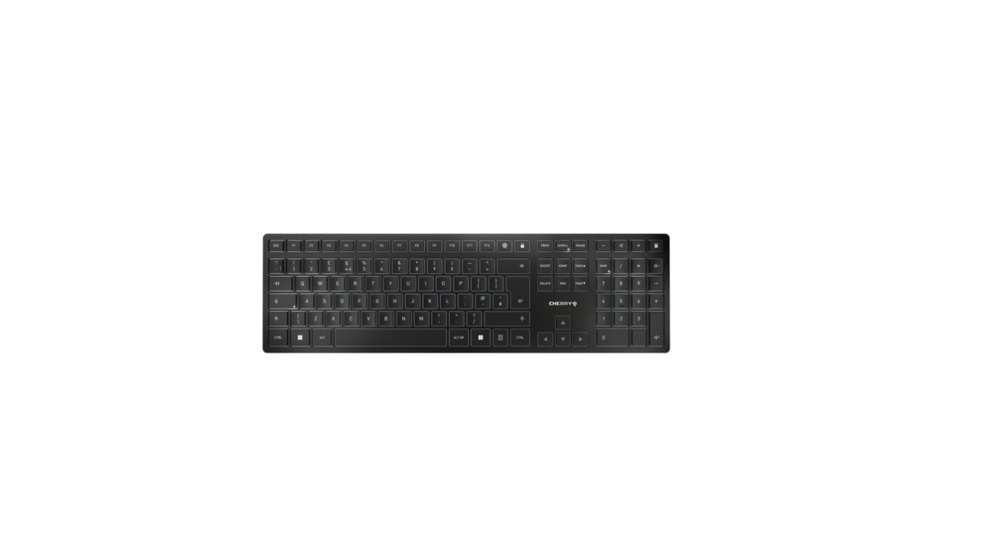 Klávesnice, bezdrátová, Černá, USB, bezdrátový QWERTY Cherry