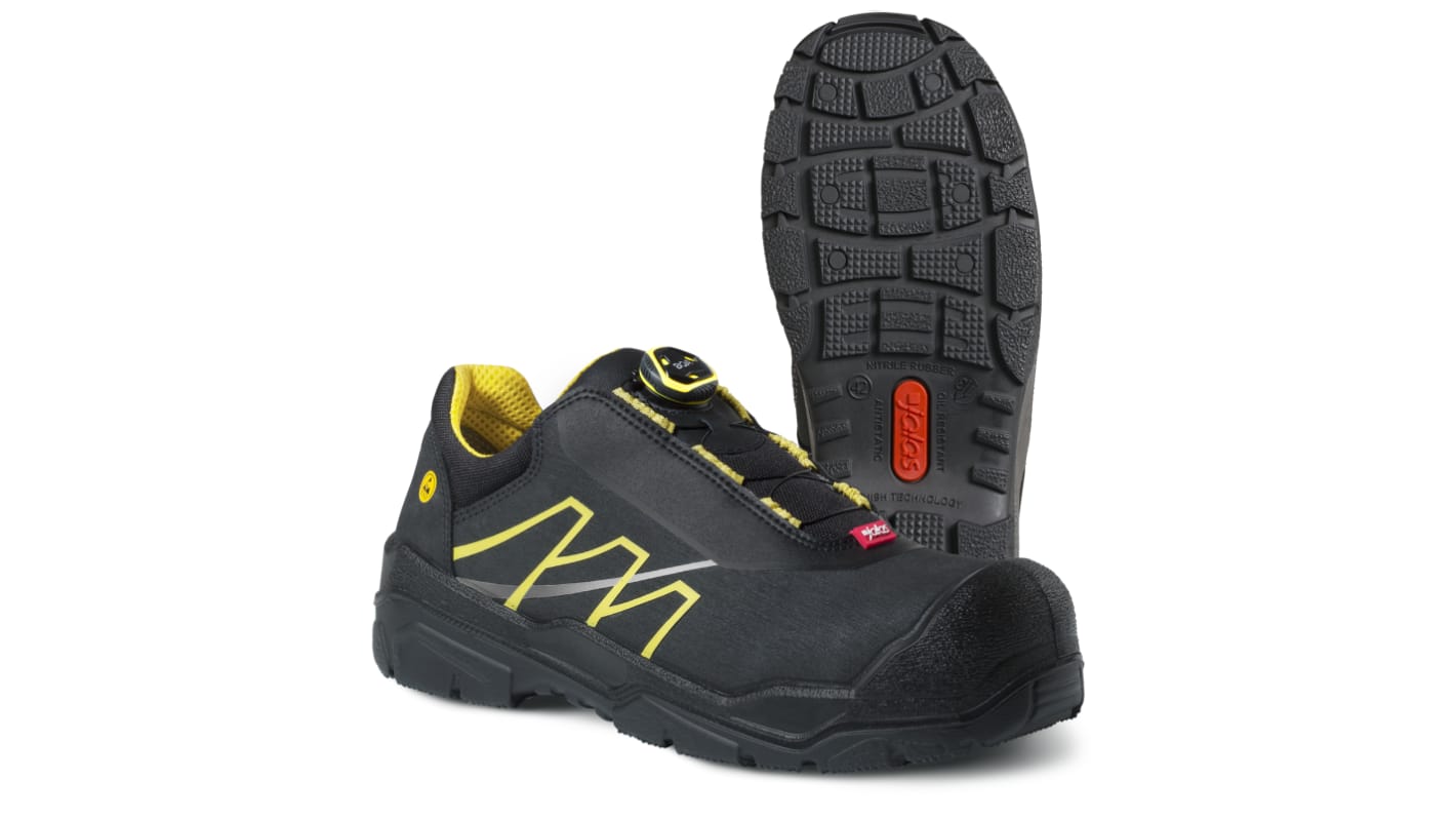 Zapatos de seguridad Unisex Jalas de color Negro, gris, amarillo, talla 43