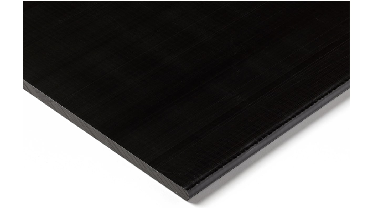 Foglio di plastica Tipo pieno RS PRO in POM, Nero, 500mm x 300mm x 16mm