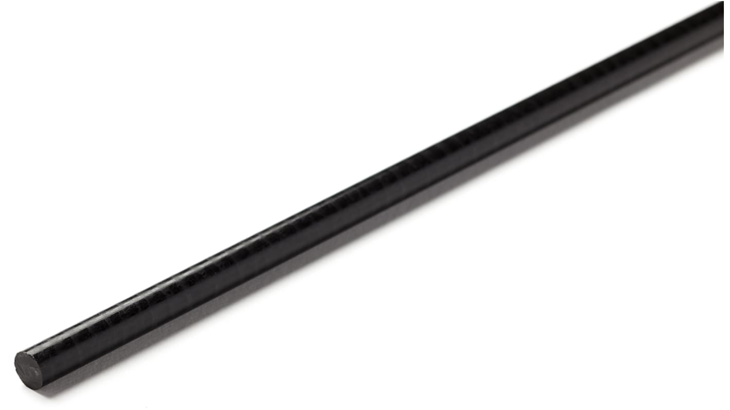 RS PRO Black Acetal Rod, 1m x 40mm Diameter
