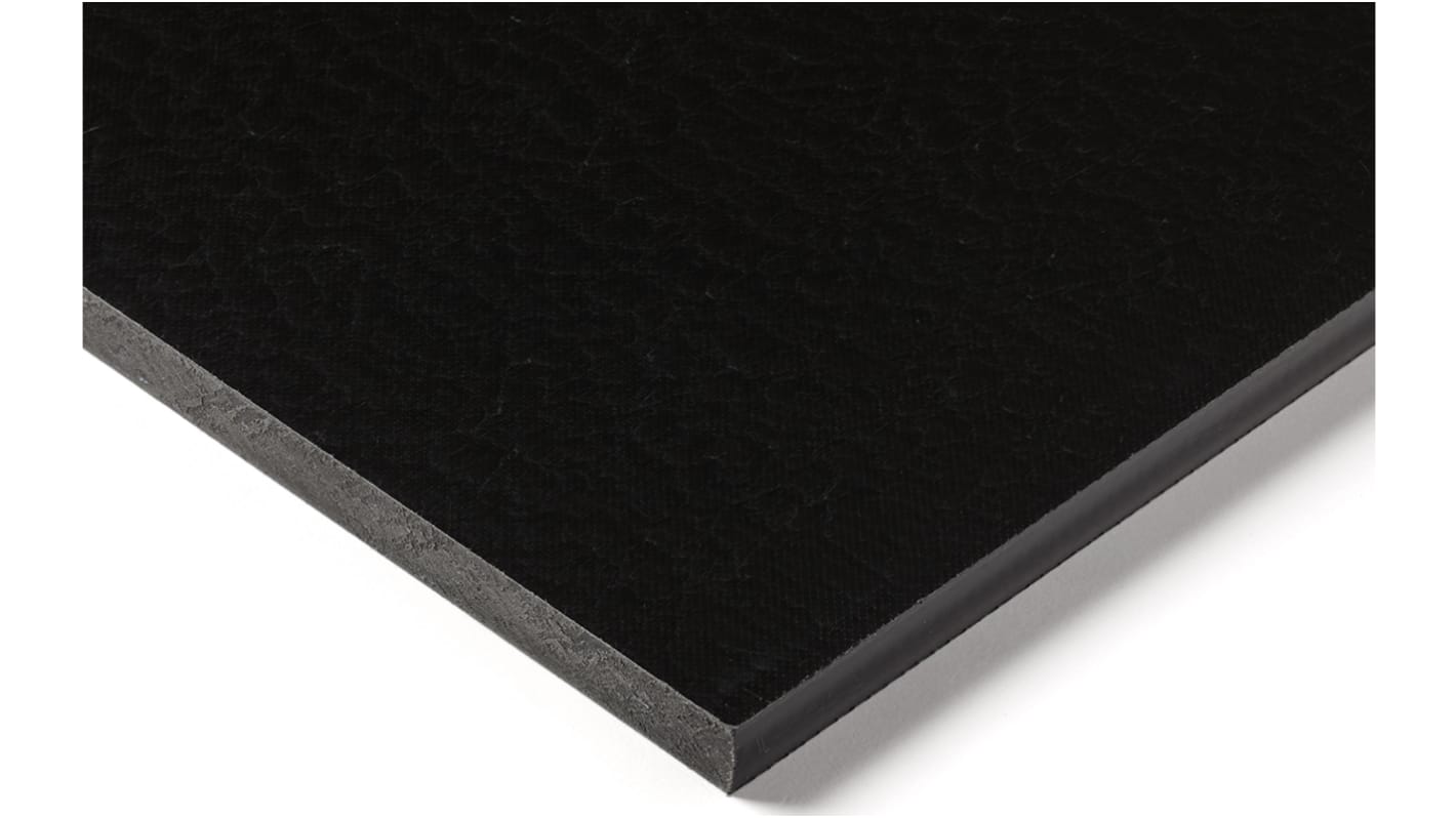 RS PRO Black Plastic Sheet, 500mm x 300mm x 12mm
