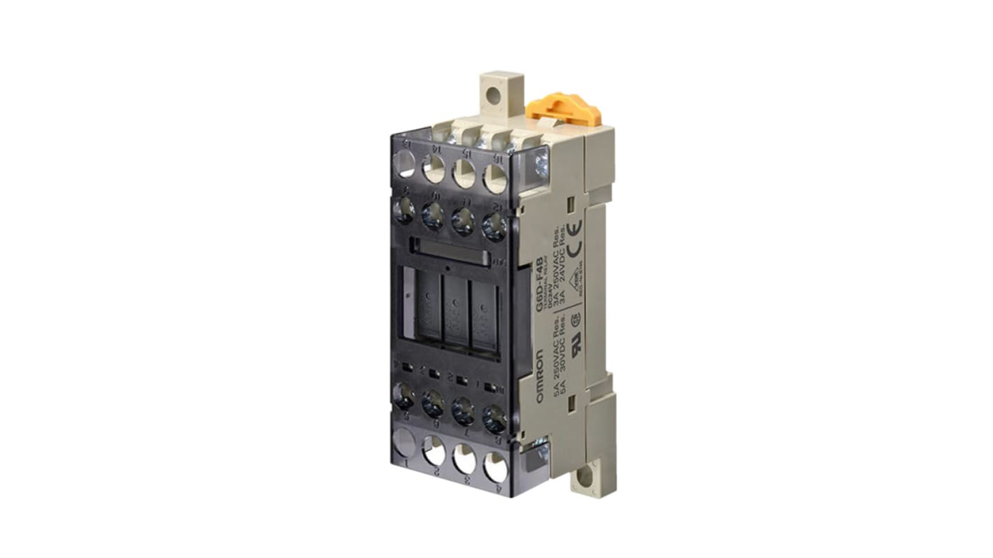 Omron 固态接口继电器, 最大负载250 V 和 30 V 交流/直流, 最大负载3 A, DIN导轨, 表面安装, G6D-F4B系列
