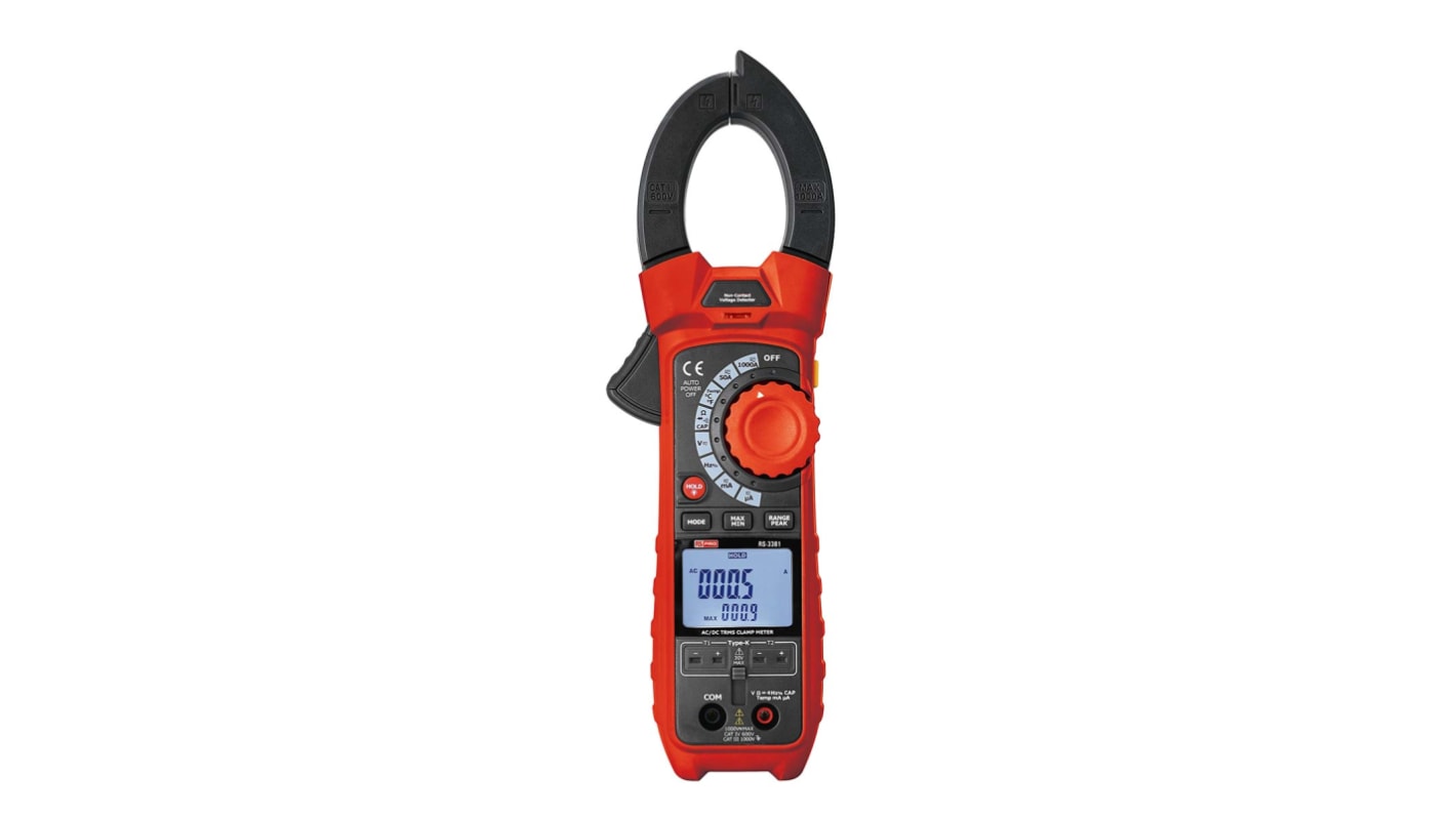 RS PRO Clamp Meter, 1000A dc, Max Current 1000A ac With RS Calibration