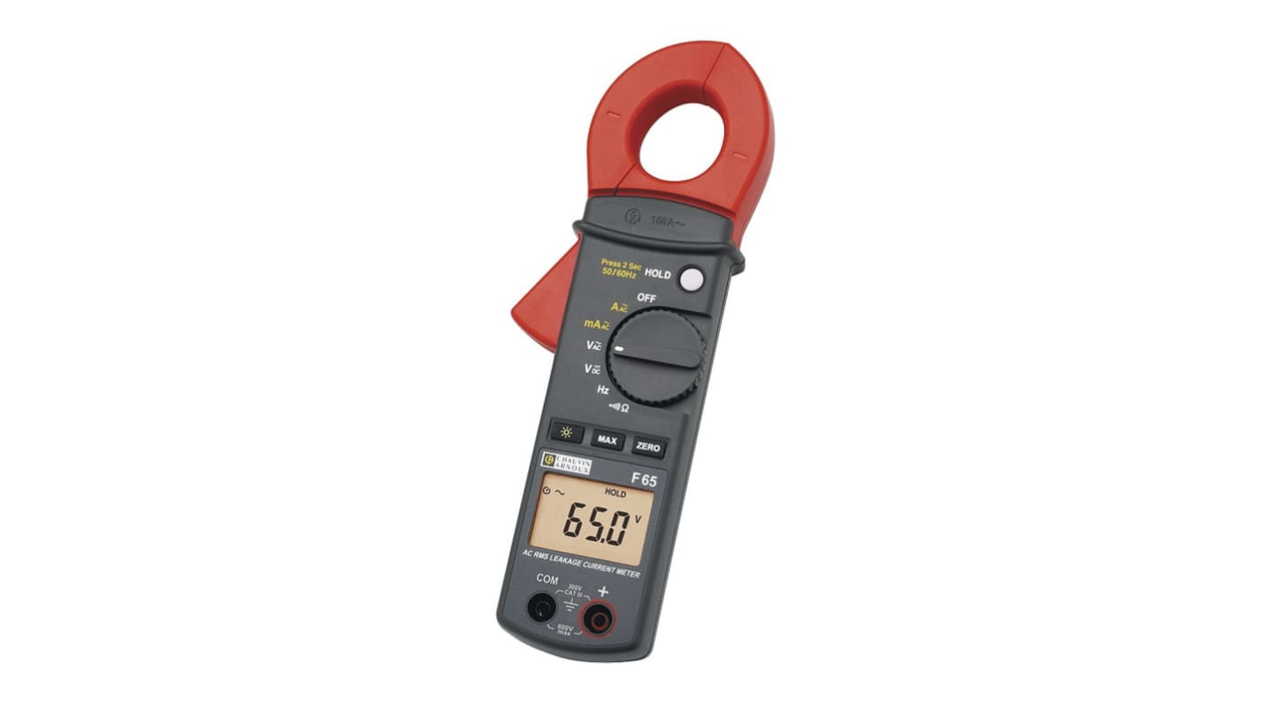 F65 Clamp Meter, Max Current 100A ac CAT III 300V With UKAS Calibration