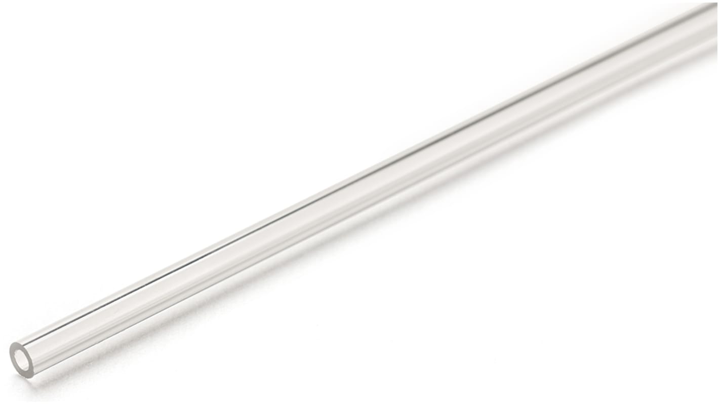 RS PRO Clear Round Acrylic Tube, 1m x 13mm OD x 10mm ID