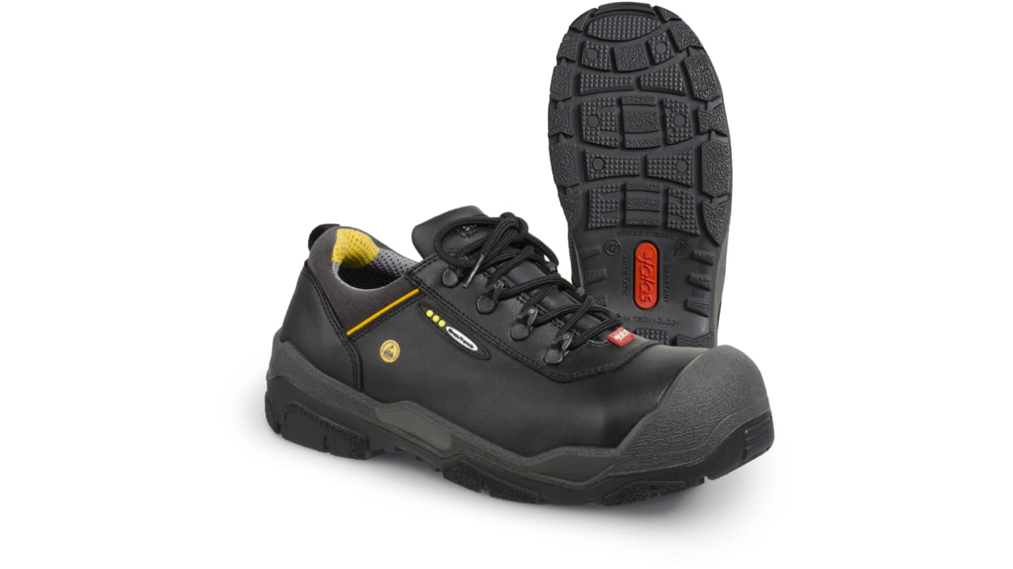 Ejendals 1538 Unisex Black, Yellow Aluminium Toe Capped Safety Shoes, UK 6, EU 39