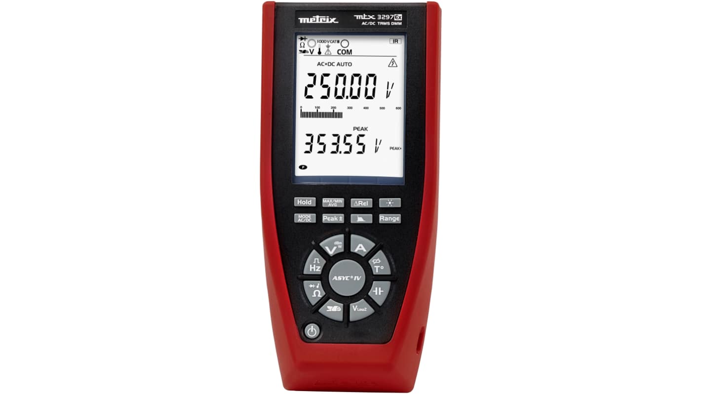 Metrix MTX3297 Digital Multimeter, 20A ac Max, 20A dc Max, 1000V ac Max, ATEX - RS Calibrated