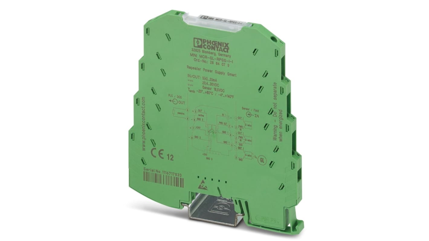 Phoenix Contact 1 Channel Power Supply Repeater, Power Supply Repeater, Current Input, Current Output