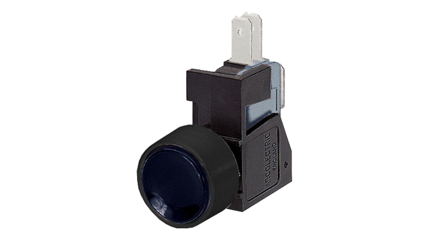 Arcolectric (Bulgin) Ltd 0911 Series Push Button Switch, Latching, Momentary, Panel Mount, 12.7mm Cutout, SPDT, 250V