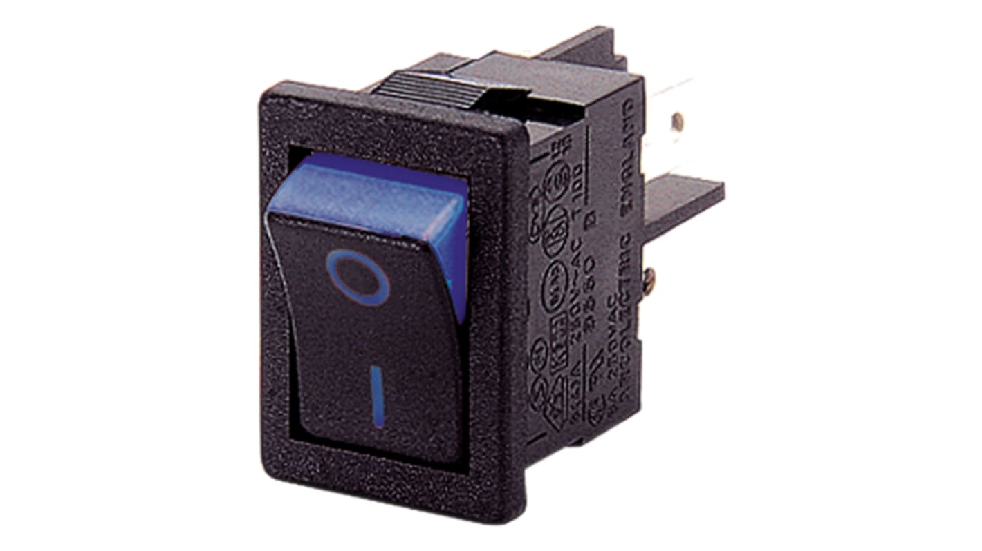 Arcolectric (Bulgin) Ltd DPST, On-Off Rocker Switch Panel Mount