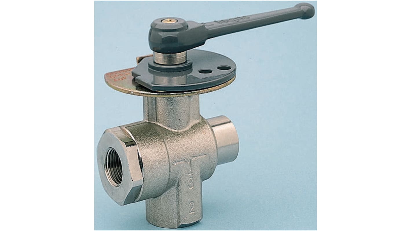 Legris Brass 3 Way, Ball Valve, BSPP 1/2in, 40bar Operating Pressure