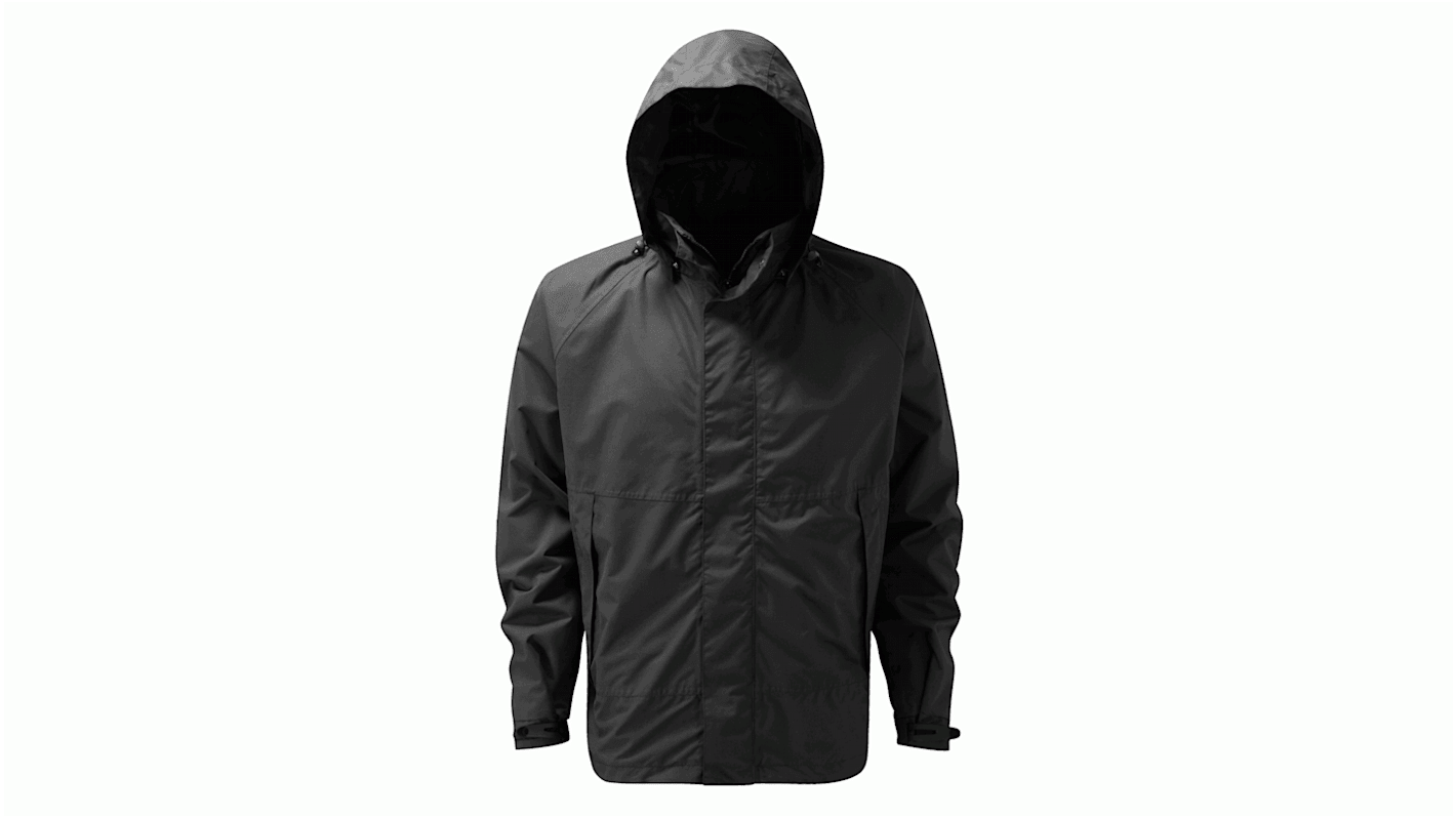 BLACK UNISEX WATERPROOF JACKET