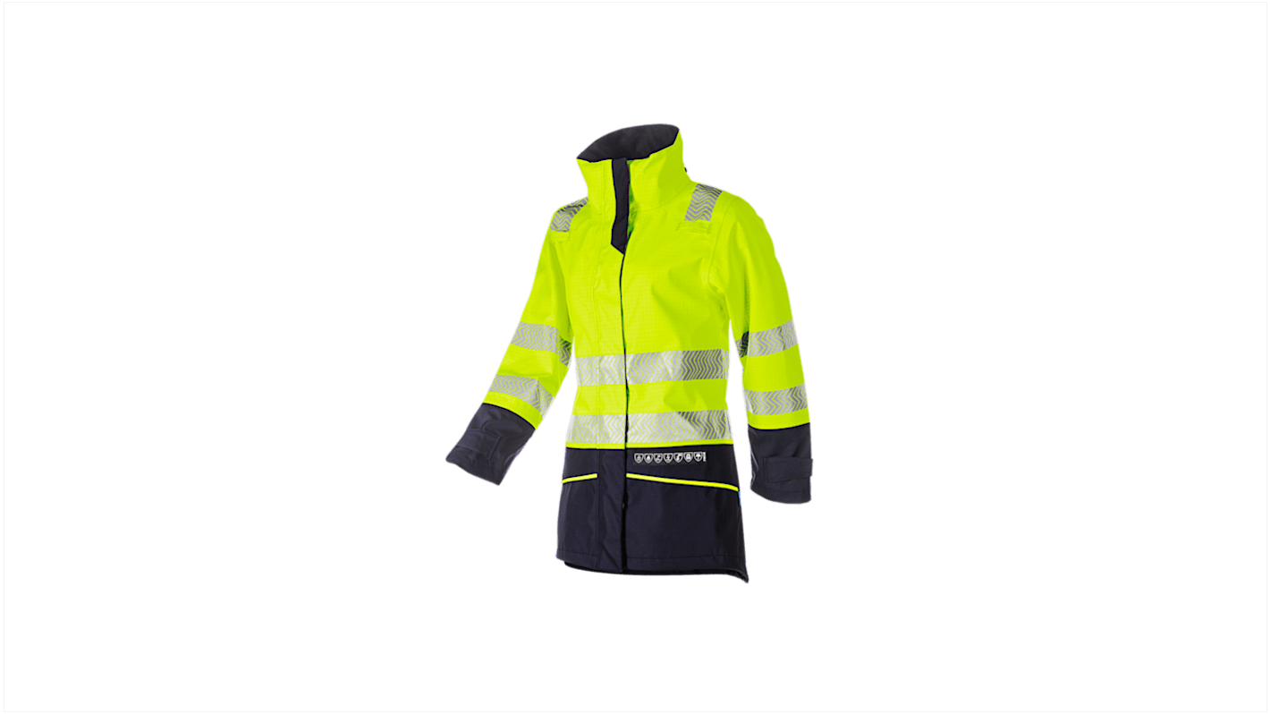 Sioen Damen Warnschutzjacke Gelb/Marineblau, Größe L