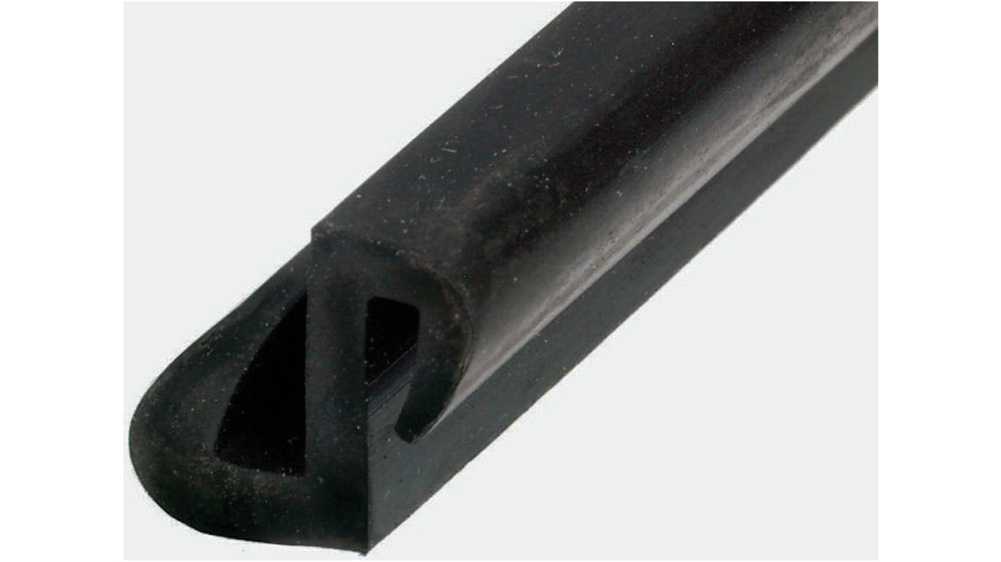 Perfil para protección de bordes RS PRO de EPDM Negro, 16.2mm x 6,5 mm x 6.5mm