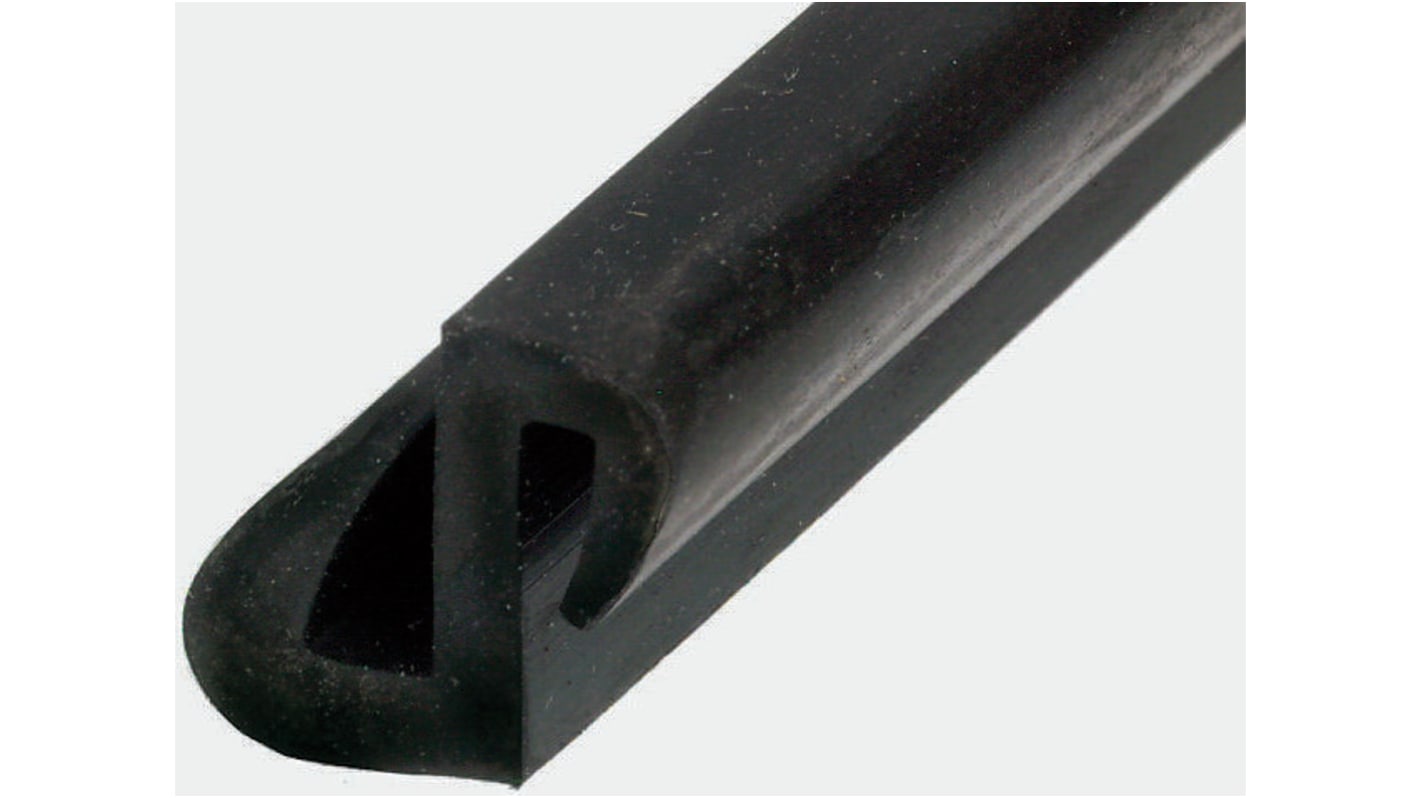 RS PRO Black EPDM  Edging Strip, 16.2mm