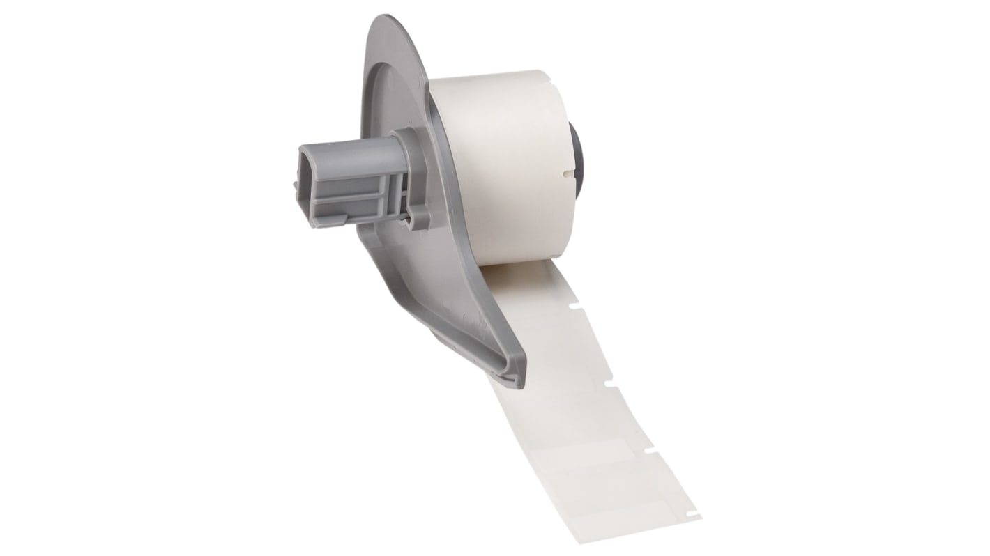 Brady B-417 White, Transparent Label, 25.40mm Width, 9.53mm Height, 250 Qty