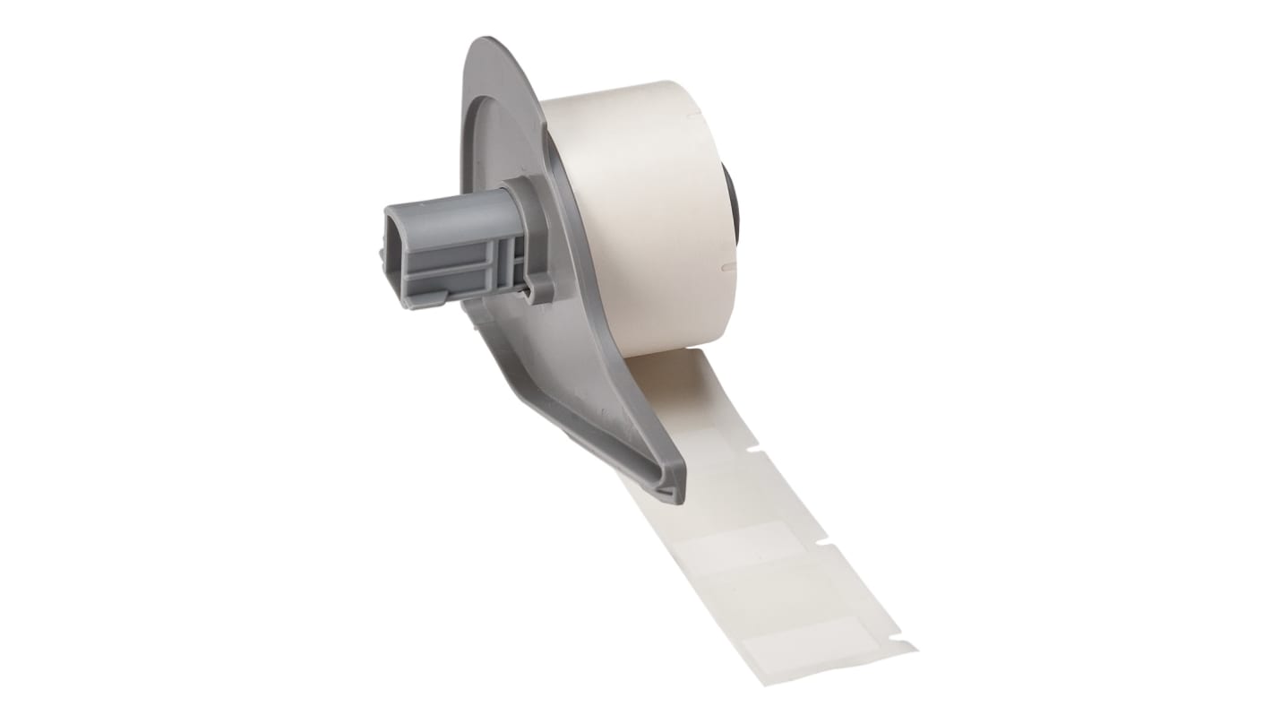Brady B-417 White, Transparent Label, 25.40mm Width, 12.70mm Height, 250 Qty