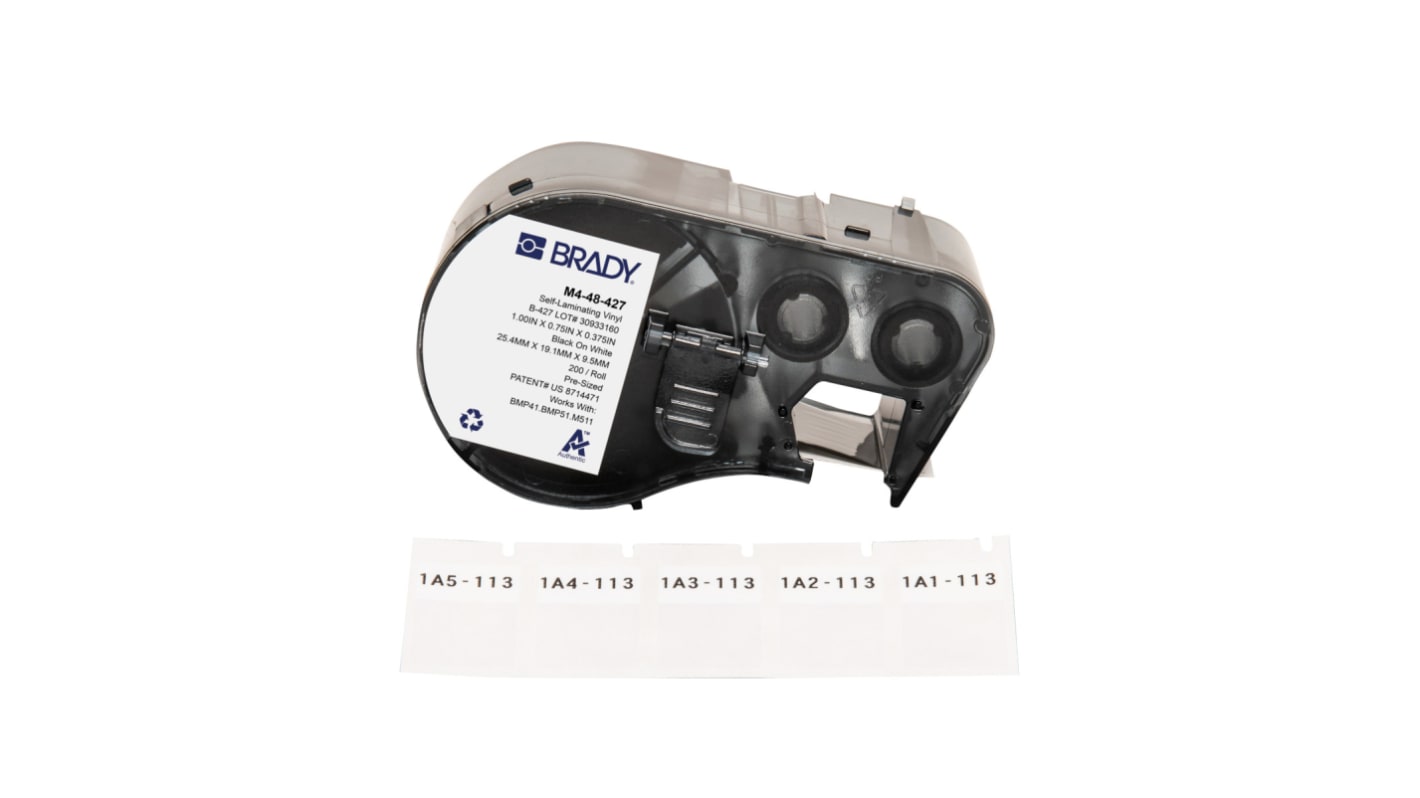Brady B-427 Label, 19.05 mm Width, 19.05mm Label Width