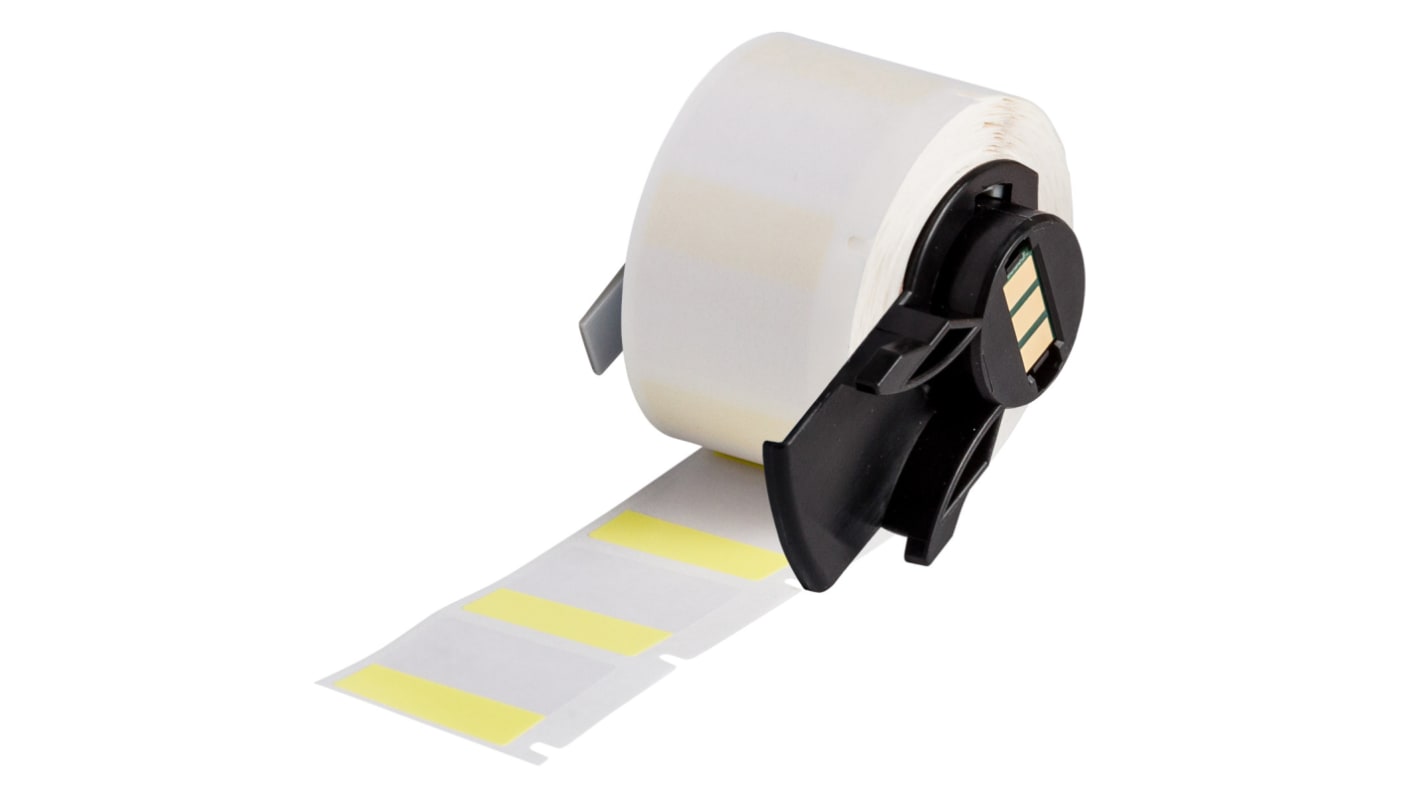 Brady B-427 Yellow, Transparent Label, 25.40mm Width, 9.53mm Height, 250 Qty