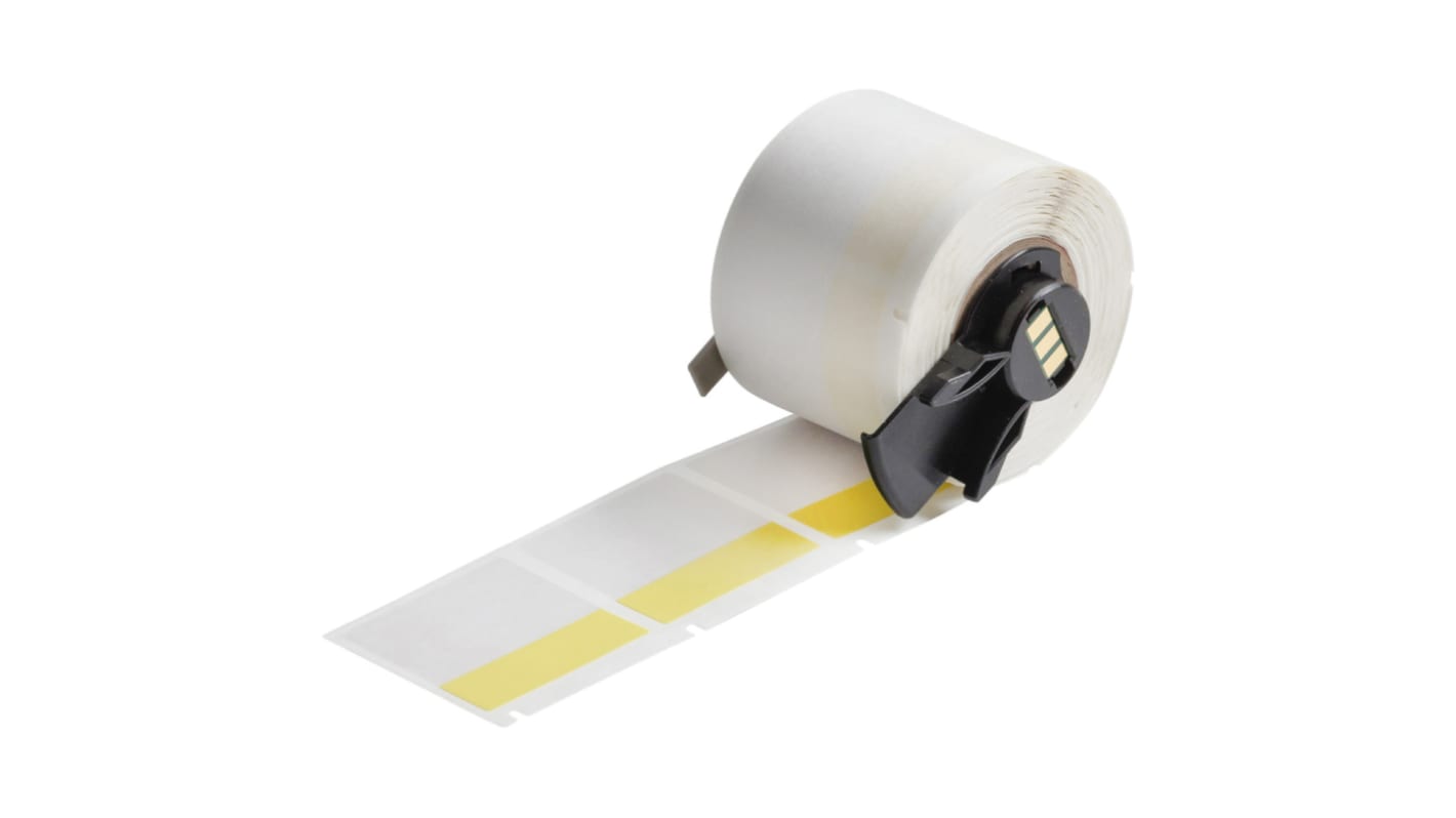 Brady B-427 Yellow, Transparent Label, 38.10mm Width, 12.70mm Height, 250 Qty
