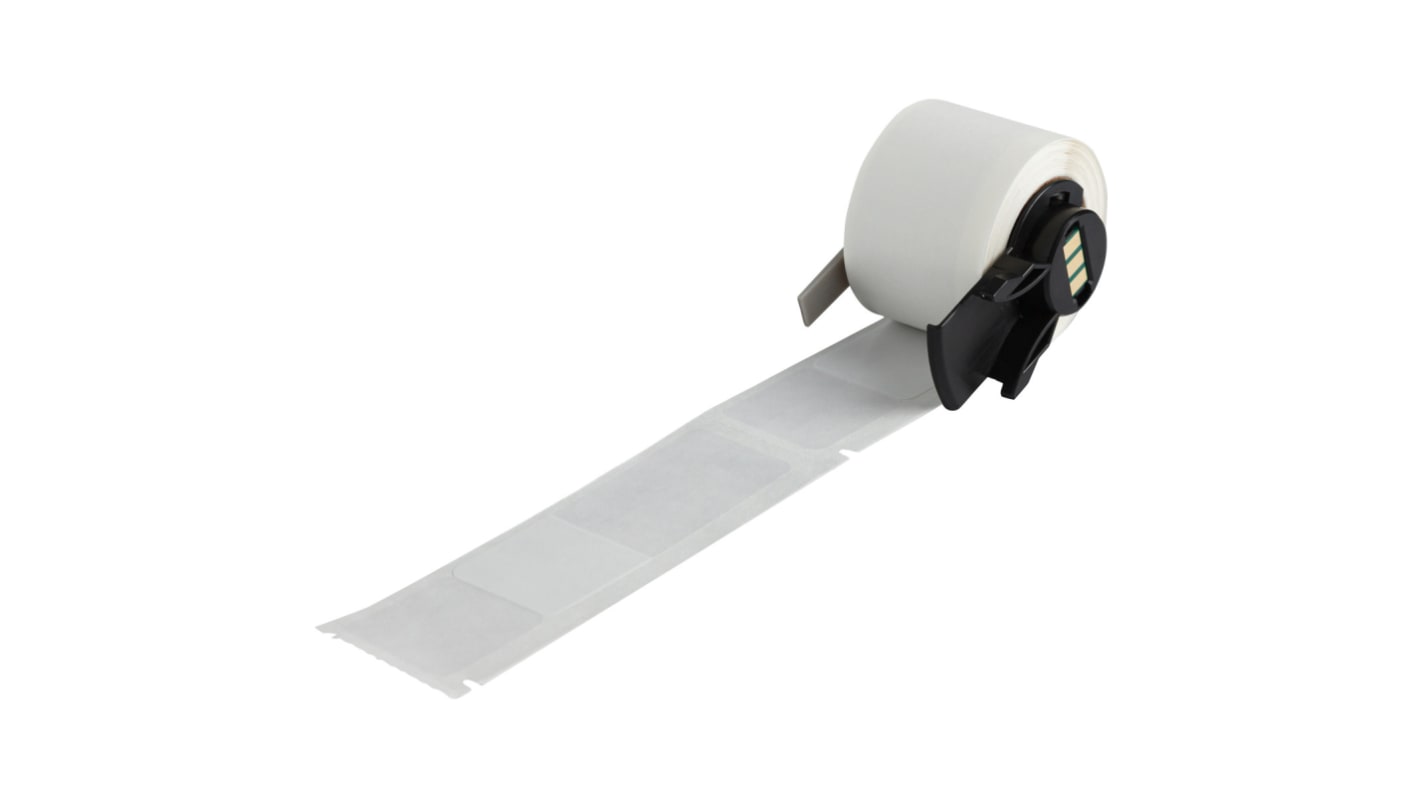 Brady 白色, 透明标签, 自贴式乙烯基塑料, 25.40mm x 27.94mm标签, 用于M610, M611, M710 (with media adapter), BMP61, BMP71 (with media
