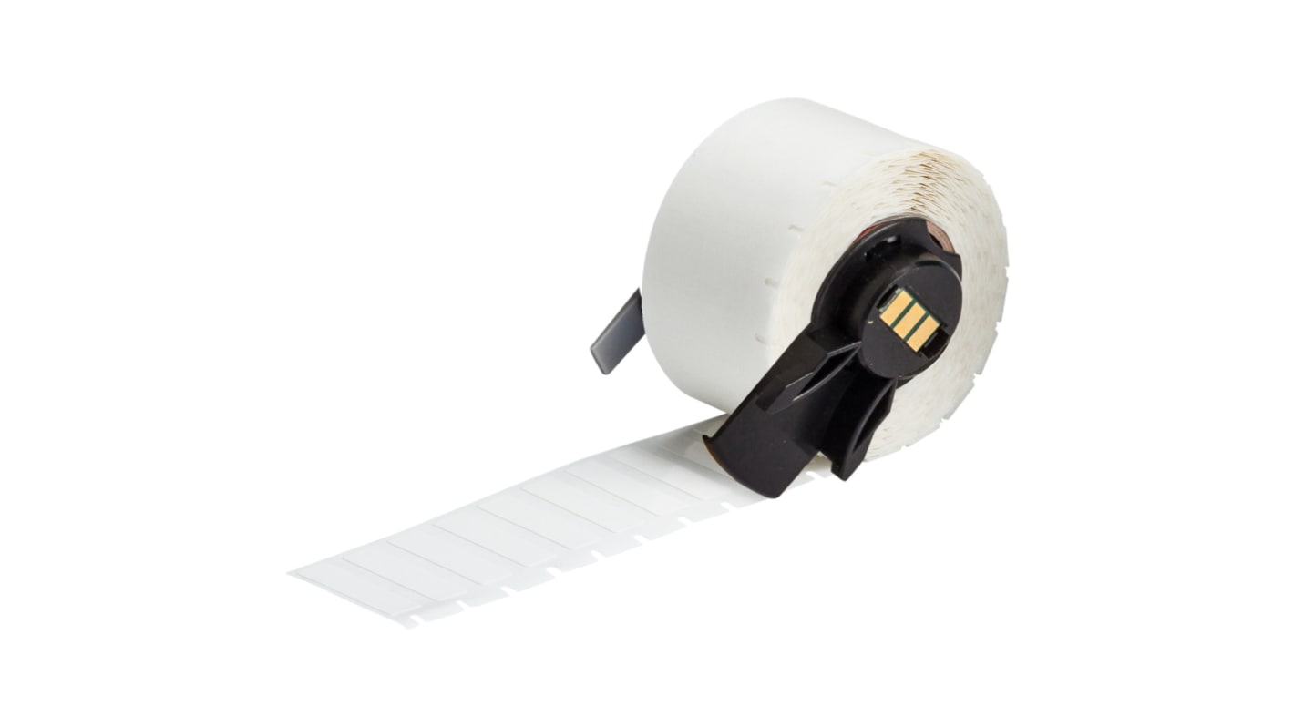 Brady 白色标签, 乙烯基布, 25.40mm x 6.99mm标签, 用于M610, M611, M710 (with media adapter), BMP61, BMP71 (with media adapter),
