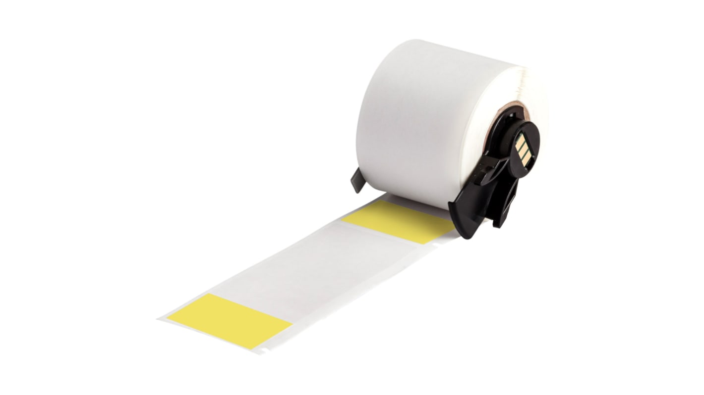 Brady B-427 Yellow, Transparent Label, 38.10mm Width, 25.40mm Height, 100 Qty