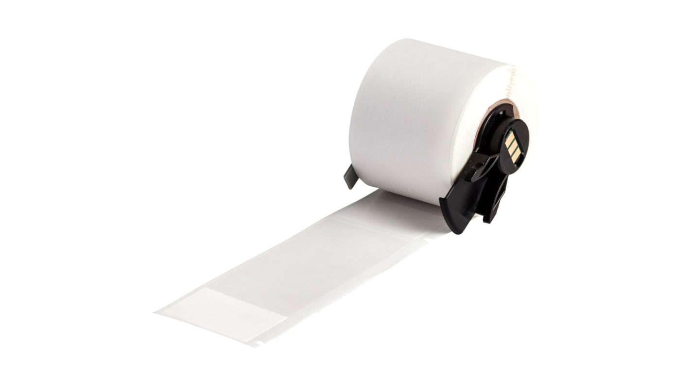 Brady B-417 White, Transparent Label, 38.10mm Width, 25.40mm Height, 100 Qty