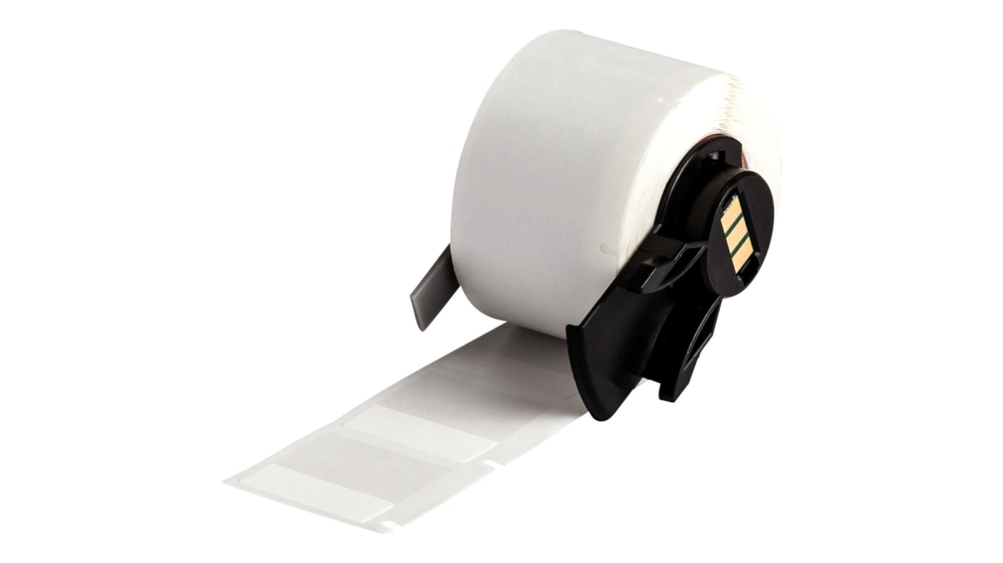 Brady B-417 White, Transparent Label, 25.40mm Width, 9.53mm Height, 250 Qty