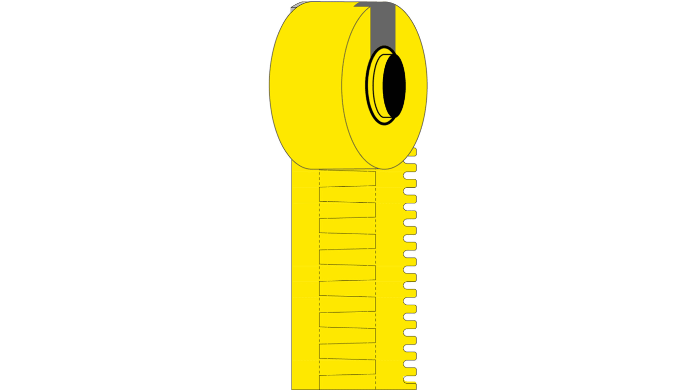 Brady B-7596 Yellow Label, 15.00mm Width, 4.20mm Height, 1 ロールあたり 2500枚 Qty