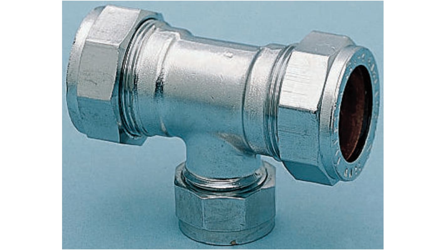 RS PRO Brass Compression Fitting Reducer Tee
