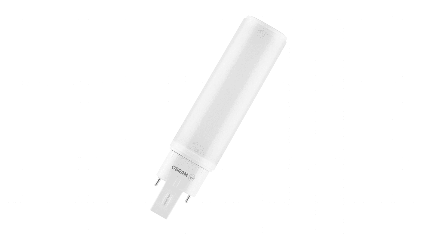LEDVANCE G24q-1LED灯泡, 220 → 240 V, 6 W, 4000K, 冷白色, 管状, DULUX系列