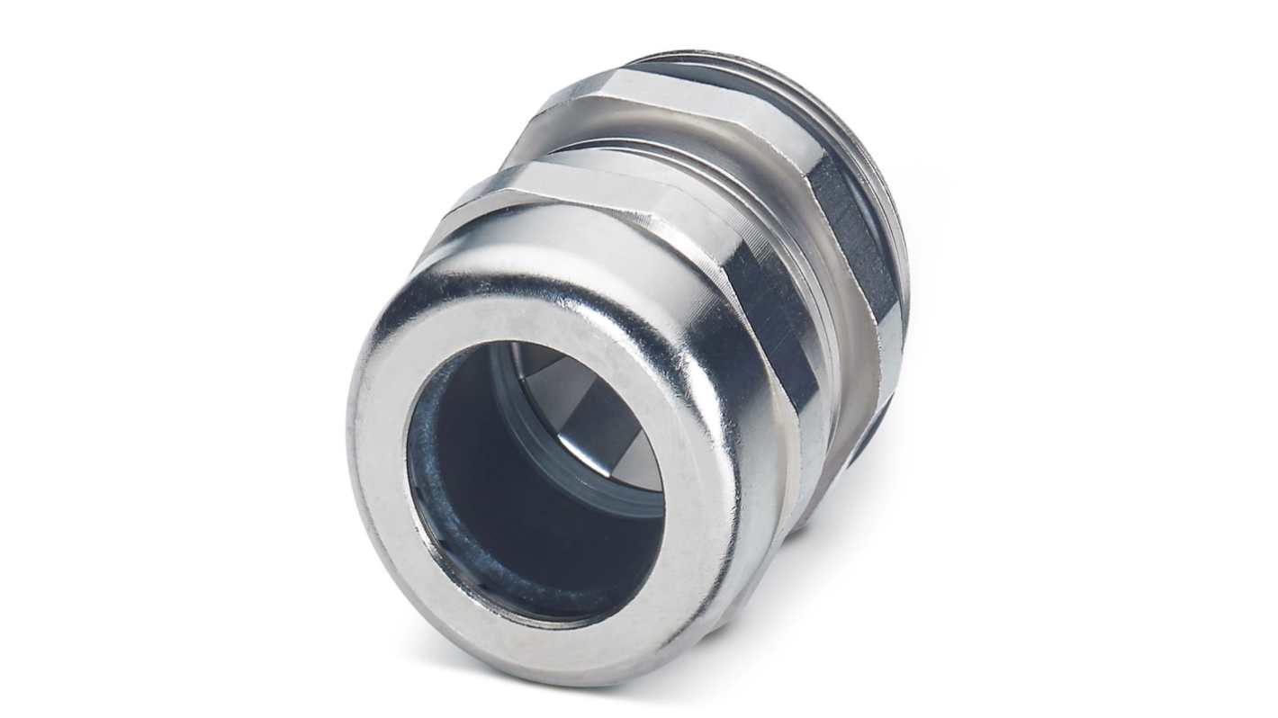 Phoenix Contact 黄铜格兰头, M32, 14mm至21mm线径, IP68, 银色, G-INSEC-M32-M68N-NCRS-S系列
