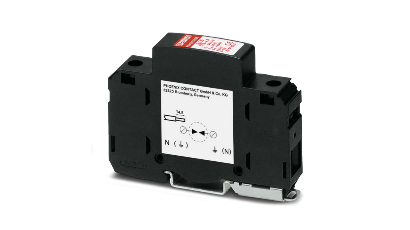 Phoenix Contact Surge Arrester, 80A, 4kV, DIN Rail Mount