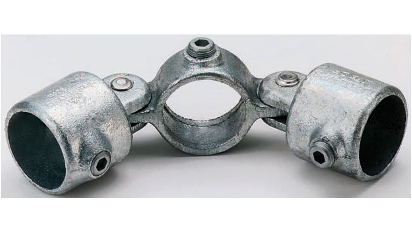 RS PRO Double Swivel Combination, Connecting Component, Strut Profile Type 1, Round Tube Size Type 1