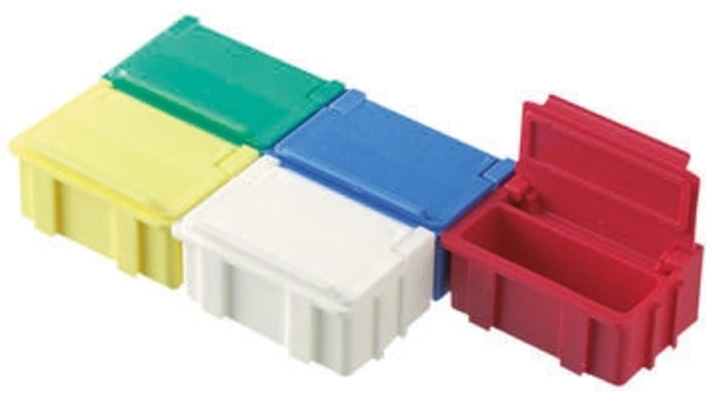 Licefa Yellow ABS Compartment Box, 21mm x 42mm x 29mm