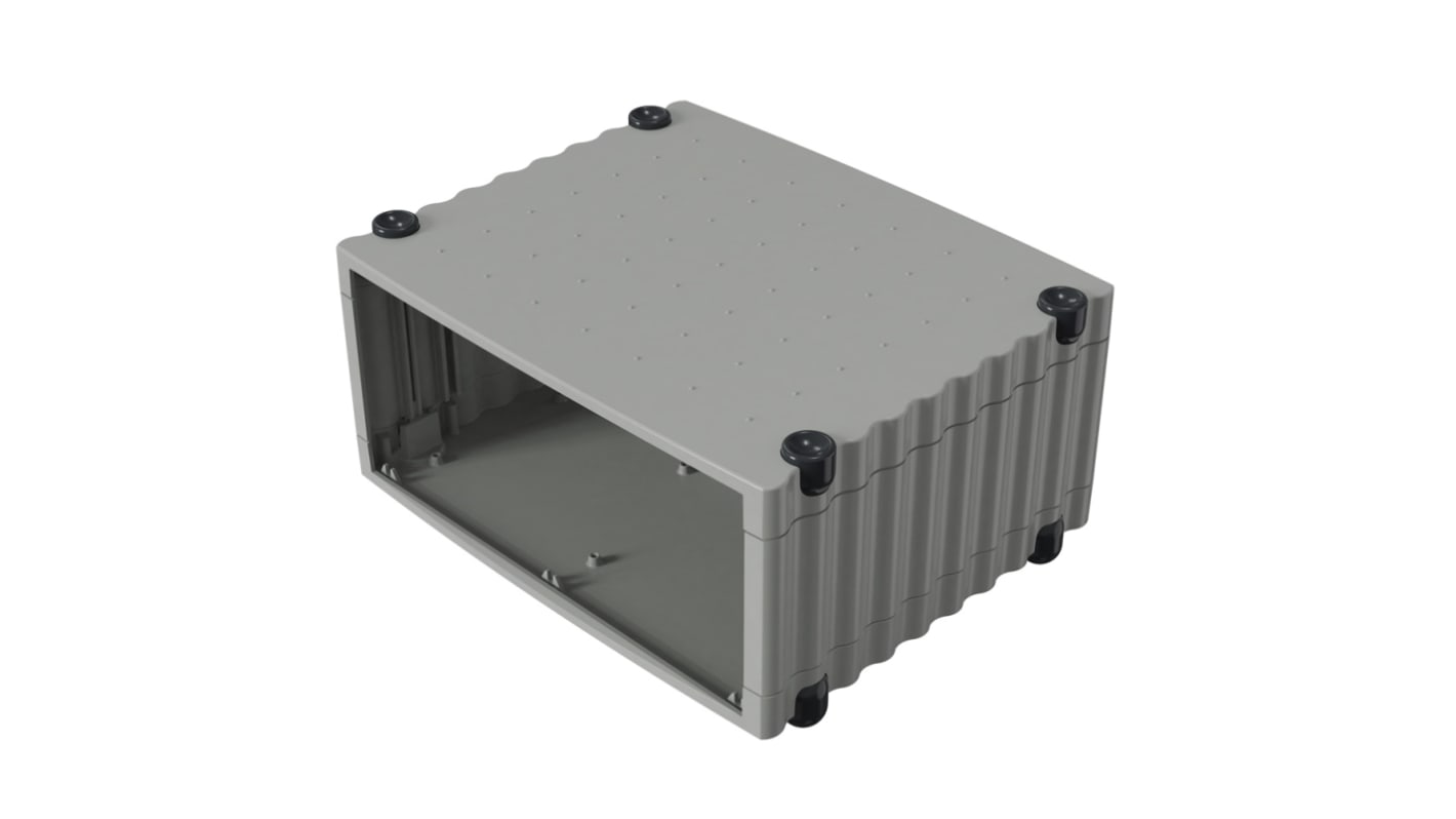 Rose Wavetronic Series Black, Grey Aluminium Desktop Enclosure, 268 x 324 x 147mm