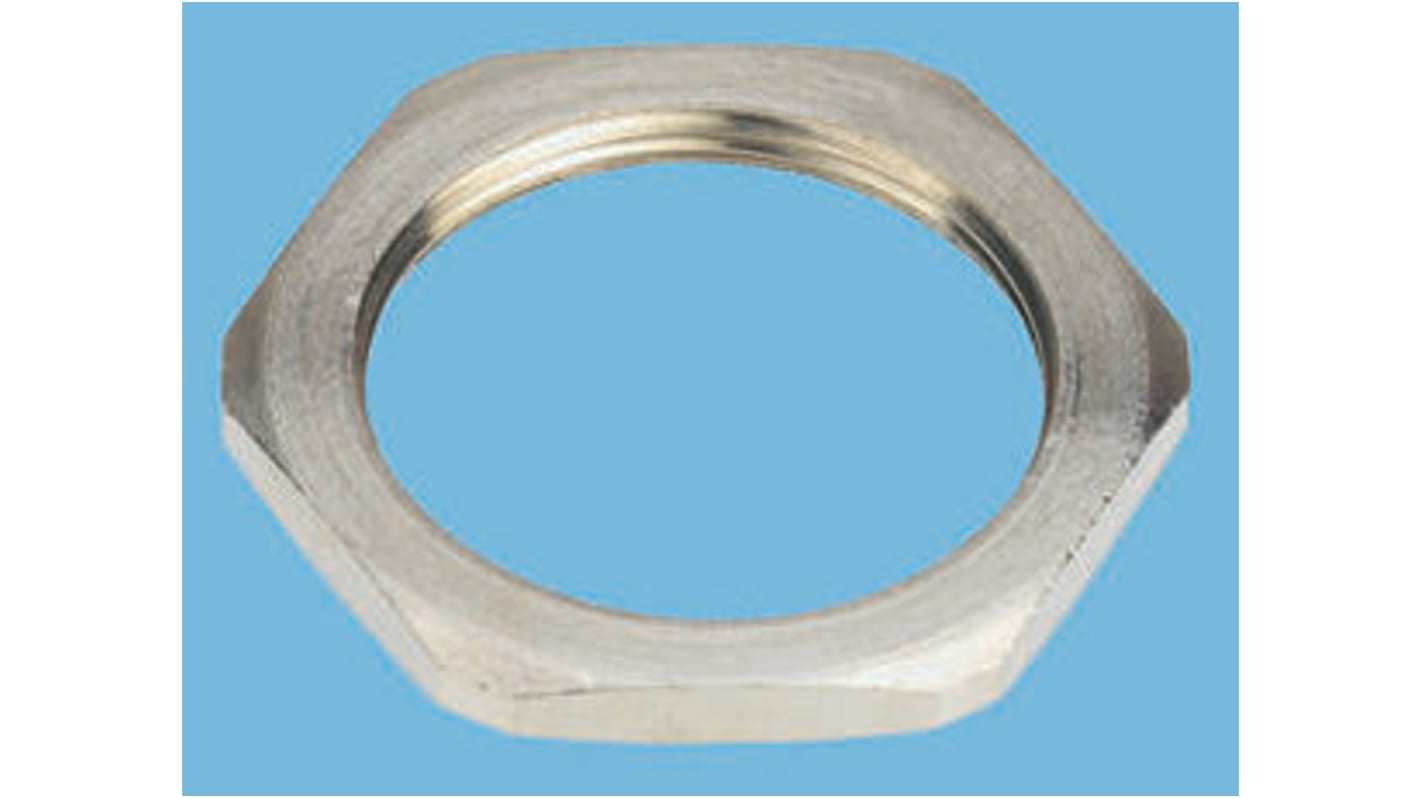 Nickel plated brass locknut,M25 3.5mm T