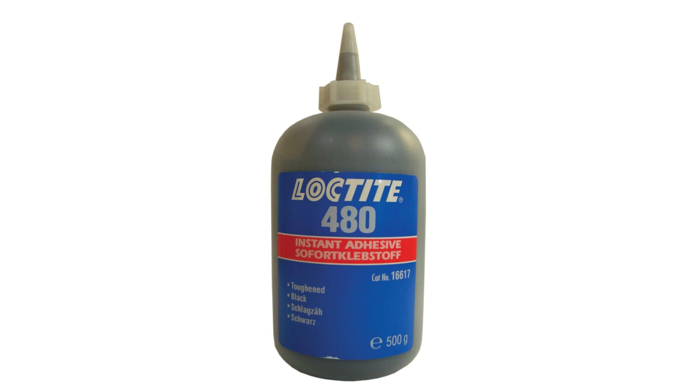 Pâte à joints Loctite 480 Noir, Force Basse, Flacon avec Liquide 500 g, 0 → 120 °C