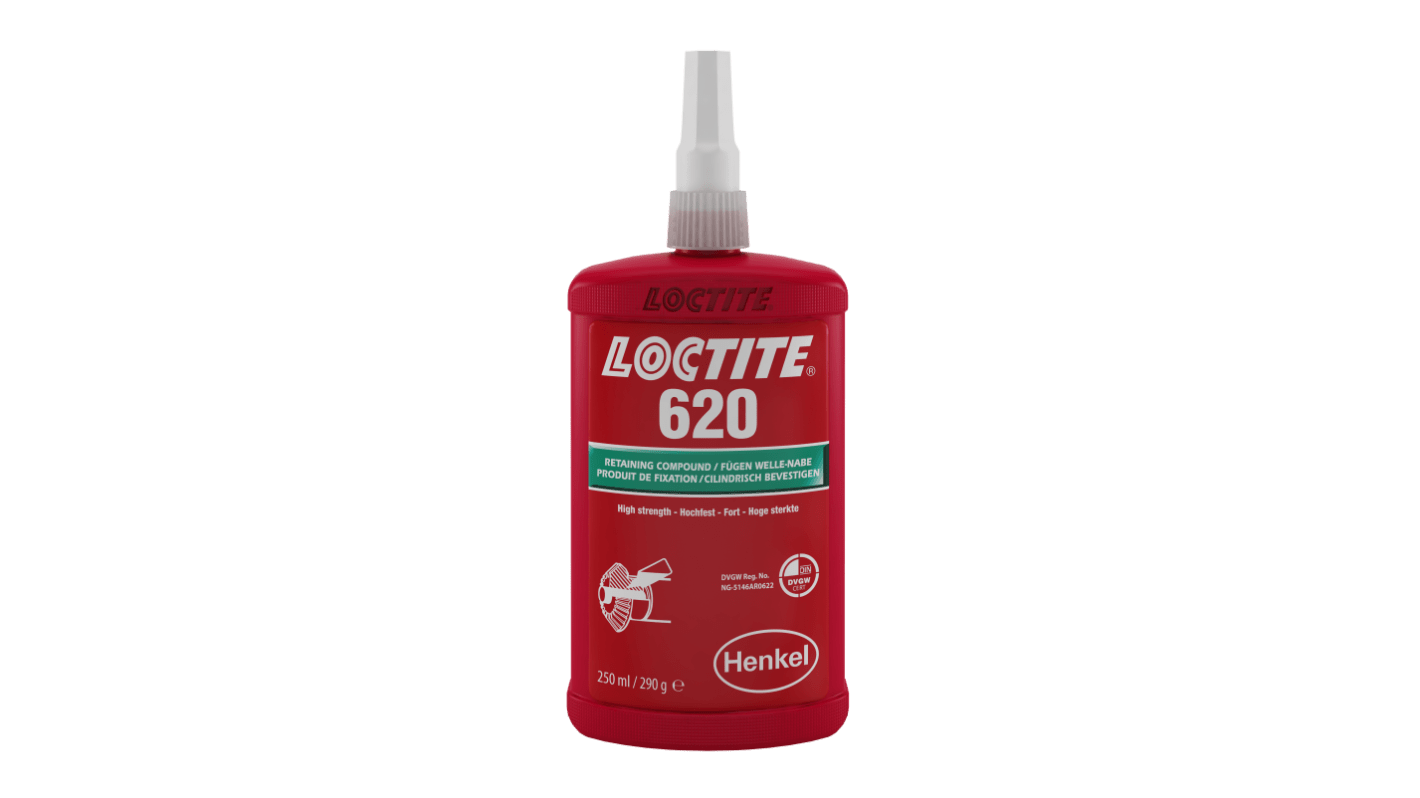 620 Fügeklebstoff, Mittel bis Hoch Flüssig Grün, Flasche 250 ML, 0 → 250 °C