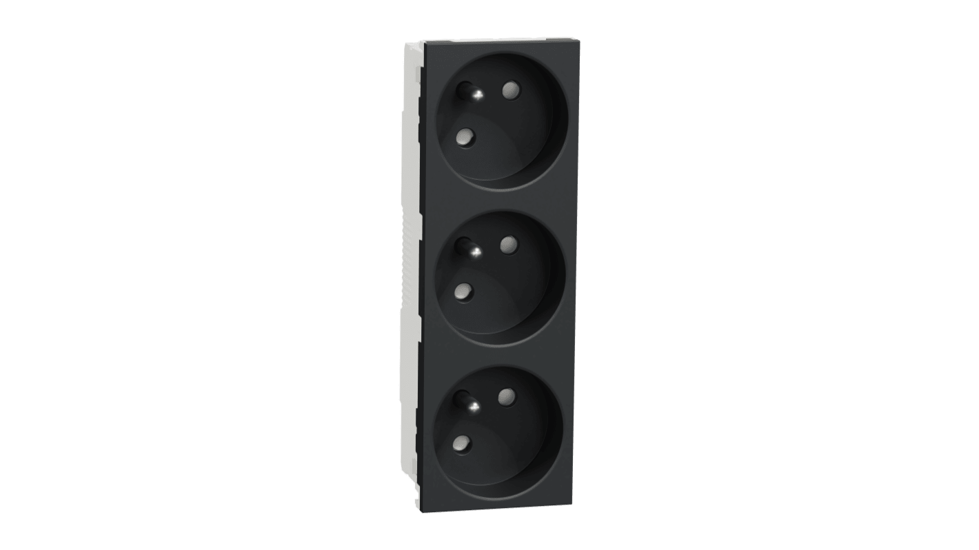 Schneider Electric Anthracite, 3 Gang, New Unica