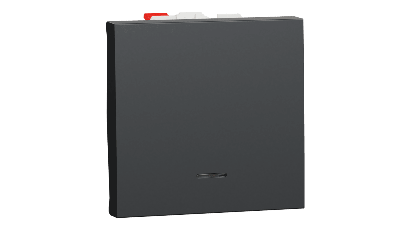 Schneider Electric Anthracite Rocker Switch, 2 Gang, New Unica
