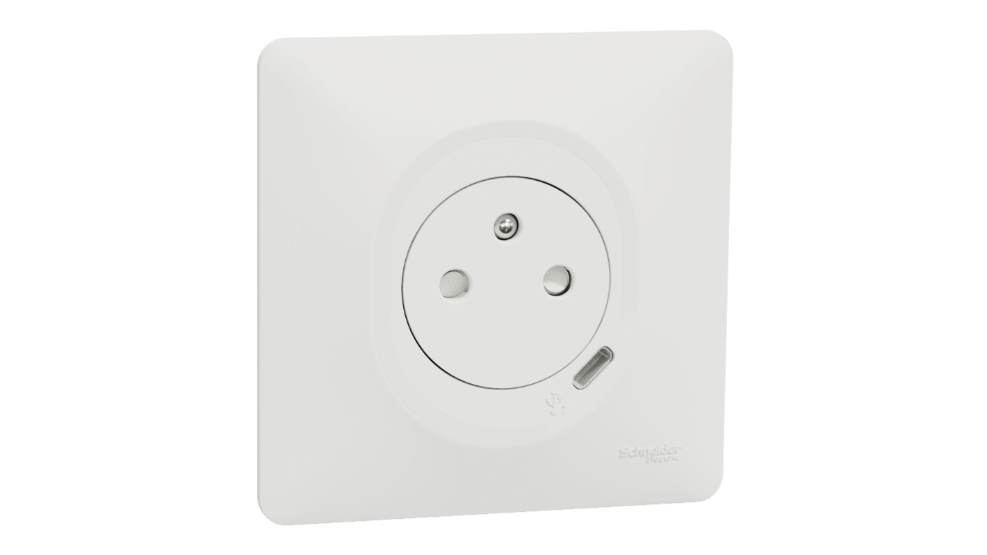 Schneider Electric White, 1 Gang, Ovalis C Series