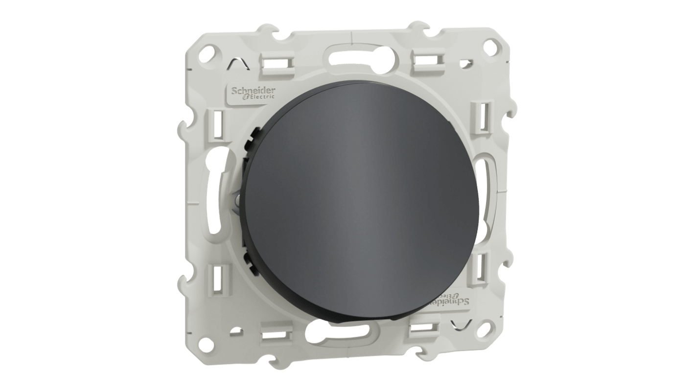 Interruttore luce Schneider Electric serie Odace, Antracite, IP2X