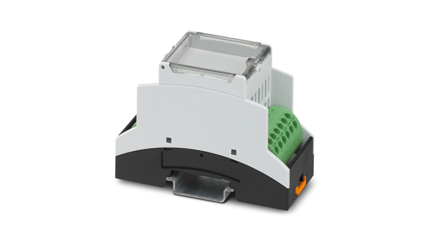 Phoenix Contact DIN Rail Housing Enclosure Type BC Series , 35.6 x 89.7 x 60.7mm, Polycarbonate DIN Rail Enclosure