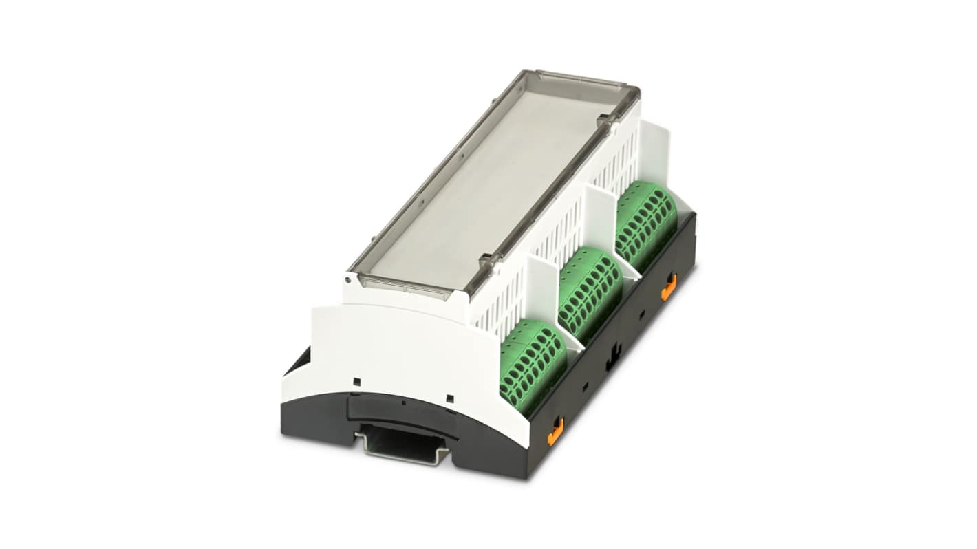 Caja para carril DIN Phoenix Contact serie BC, de Policarbonato, 161.6 x 89.7 x 60.7mm