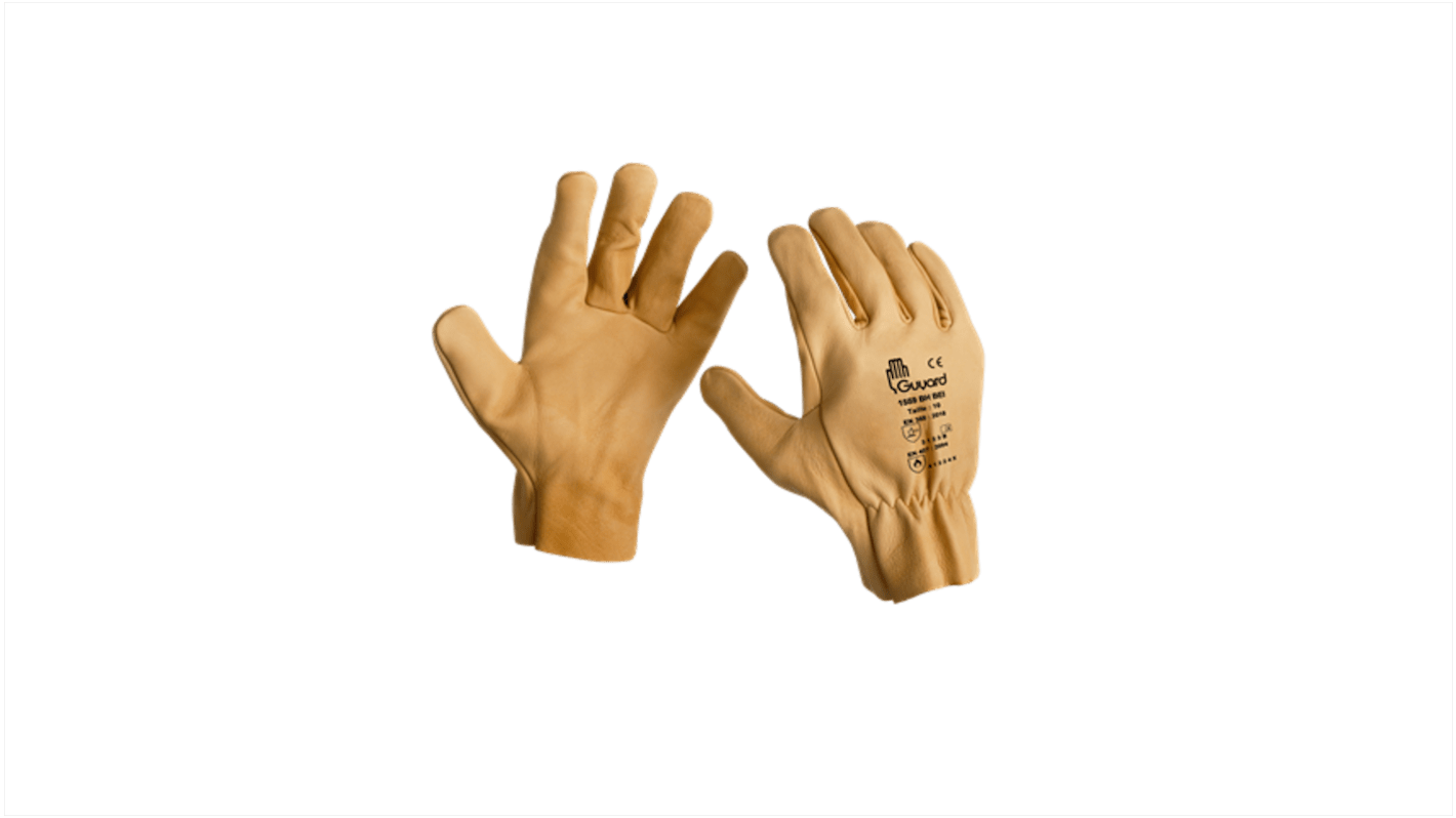 GUYARD 1559 BH BEI Handsker, Læder, Gul, Abrasion Resistant, Cut Resistant, Tear Resistant, 12