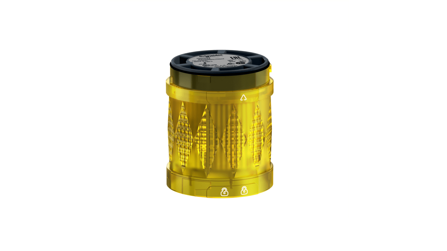 Schneider Electric Harmony XVU Series Yellow Signal Tower, 1 Lights, 24 V, Base Mount