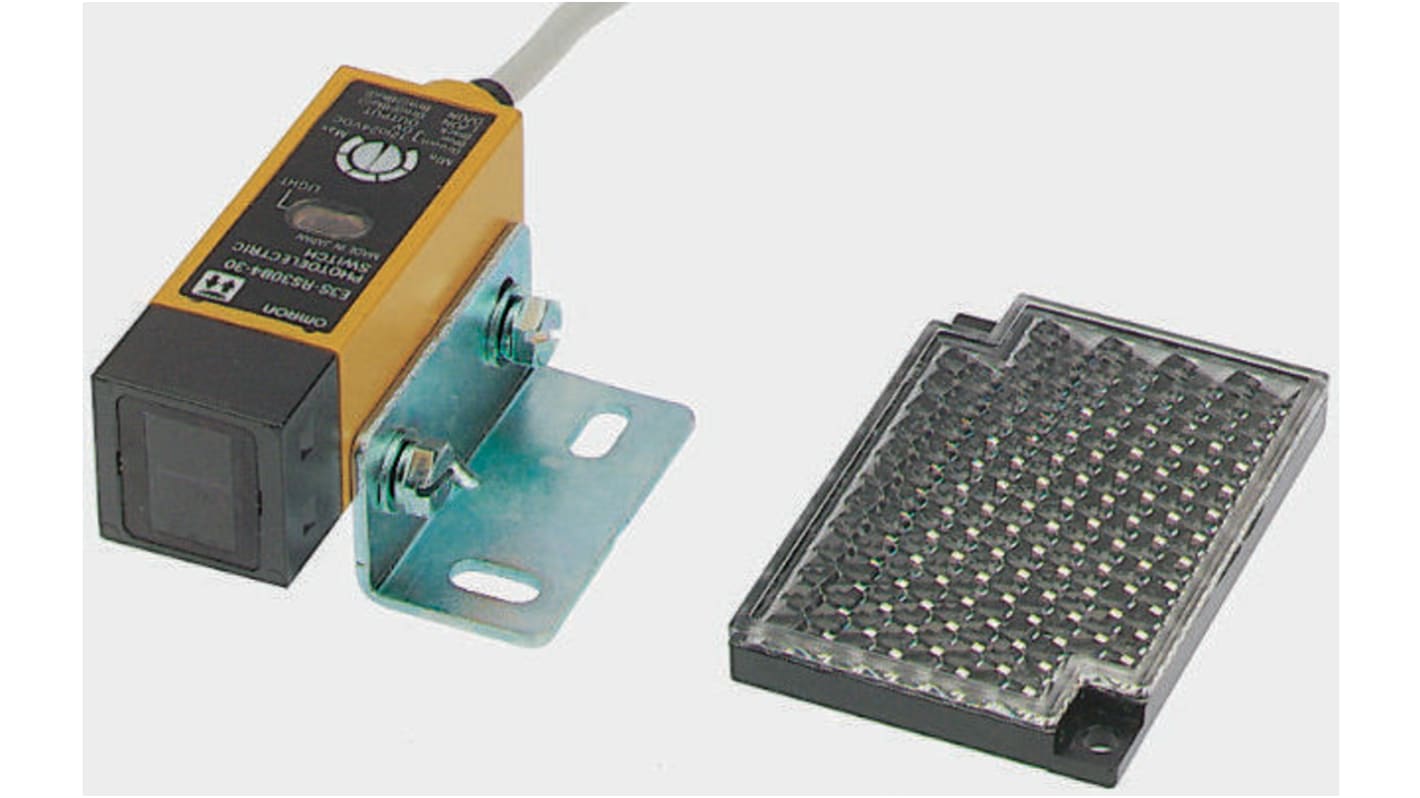 Rs-Online Sensore fotoelettrico Rettangolare Omron a retroriflessione rilevamento 300 mm uscita NPN