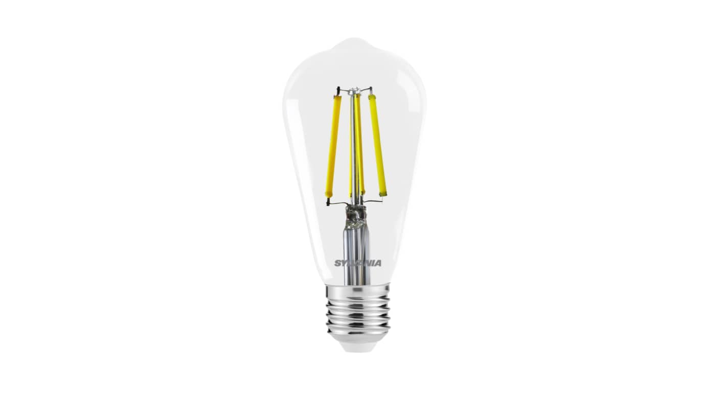 Sylvania ToLEDo Platinum RTST64 CL840LM 827E27 SL E27 LED Bulbs 4 W(60W), 2700K, Warm White, ST64 shape